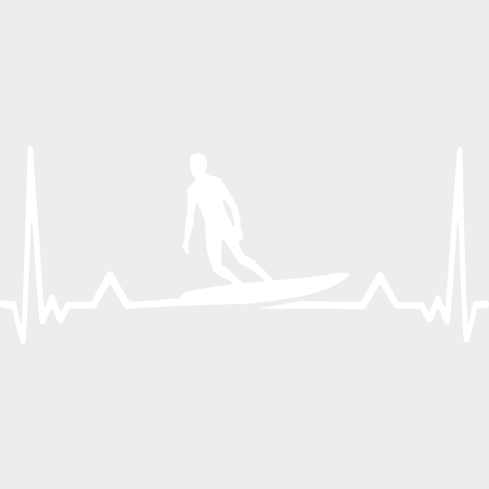 Surfing, ECG Line - Surfing DTF Transfers transfer-kingdom Light Color Design (See Imaging)