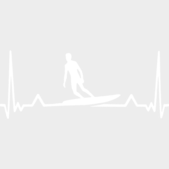 Surfing, ECG Line - Surfing DTF Transfers transfer-kingdom Light Color Design (See Imaging)