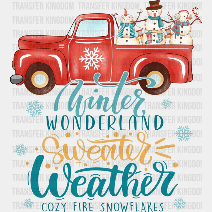 Sweater Weather Cozy Fire - Winter Iron On DTF Transfer