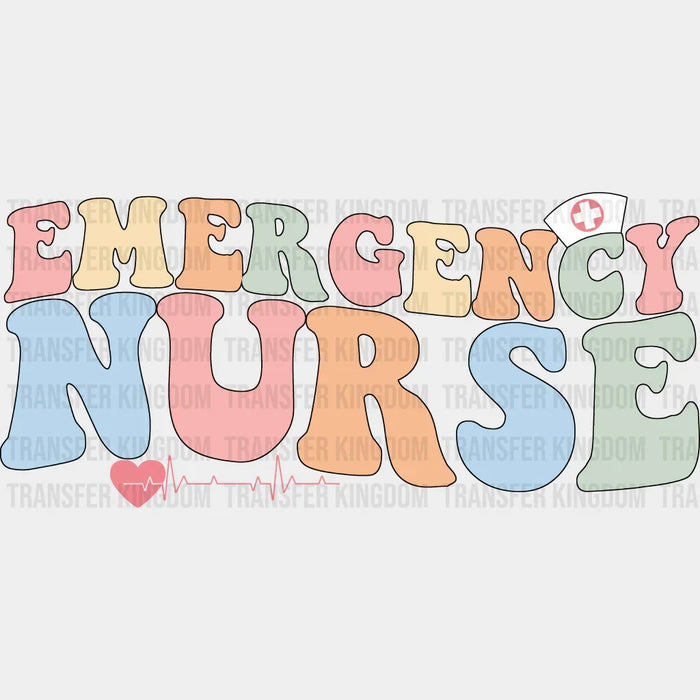 Sweet Emergency Nurse Flowers  Design - Er Nurse DTF Heat Transfer