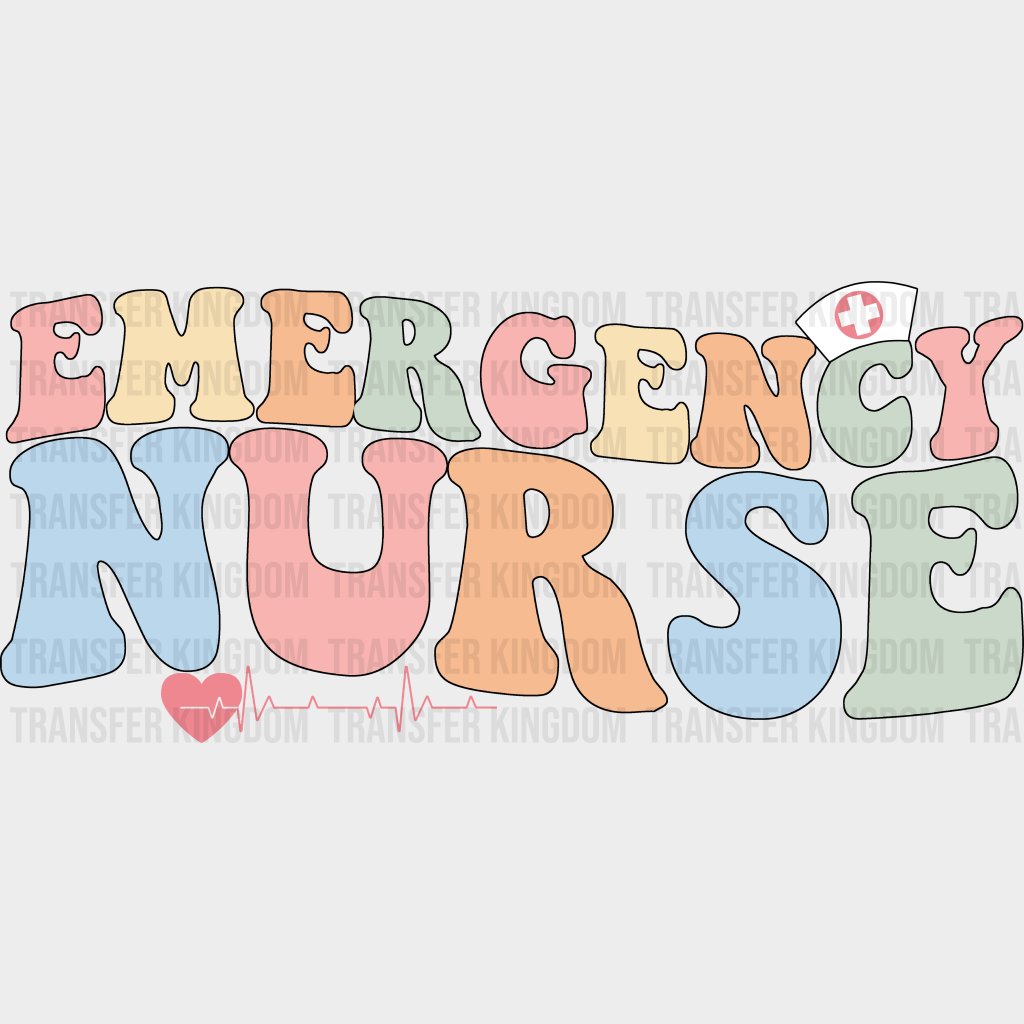 Sweet Emergency Nurse Flowers Design - Er Dtf Heat Transfer