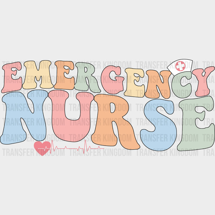 Sweet Emergency Nurse Flowers  Design - Er Nurse DTF Heat Transfer