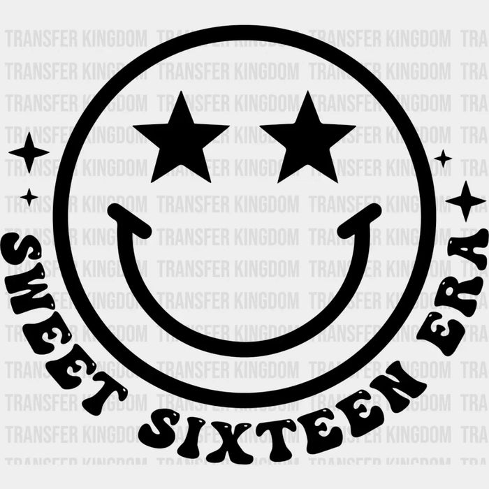 Sweet Sixteen Era Smiley - Sweet 16 DTF heat transfer