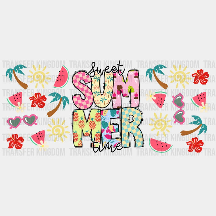Sweet Summer Time - Summer Cup Wrap UV Sticker Permanent UV DTF Decal