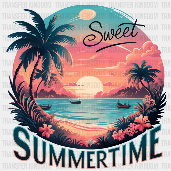 Sweet Summertime Sunrise View Design Summer DTF Transfer