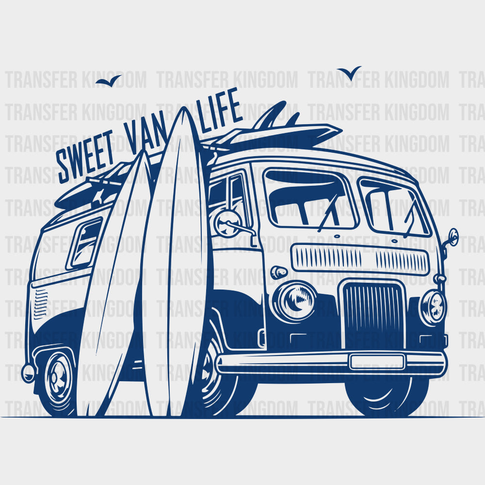 Sweet Van Life - Surfing DTF Transfers transfer-kingdom Dark Color Design (See Imaging)