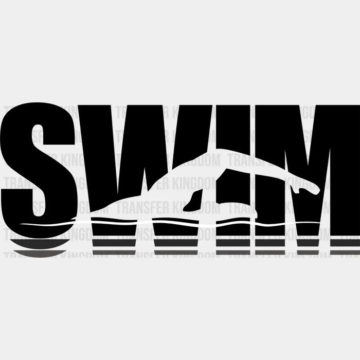 Swim B&W - Swimming DTF Transfer
