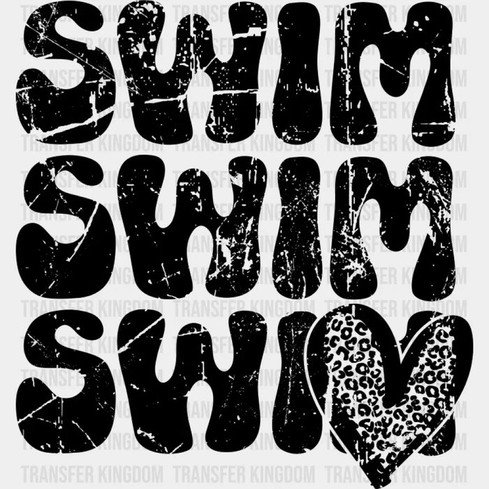 Swim Swim Swim B&W - Swimming DTF Transfer