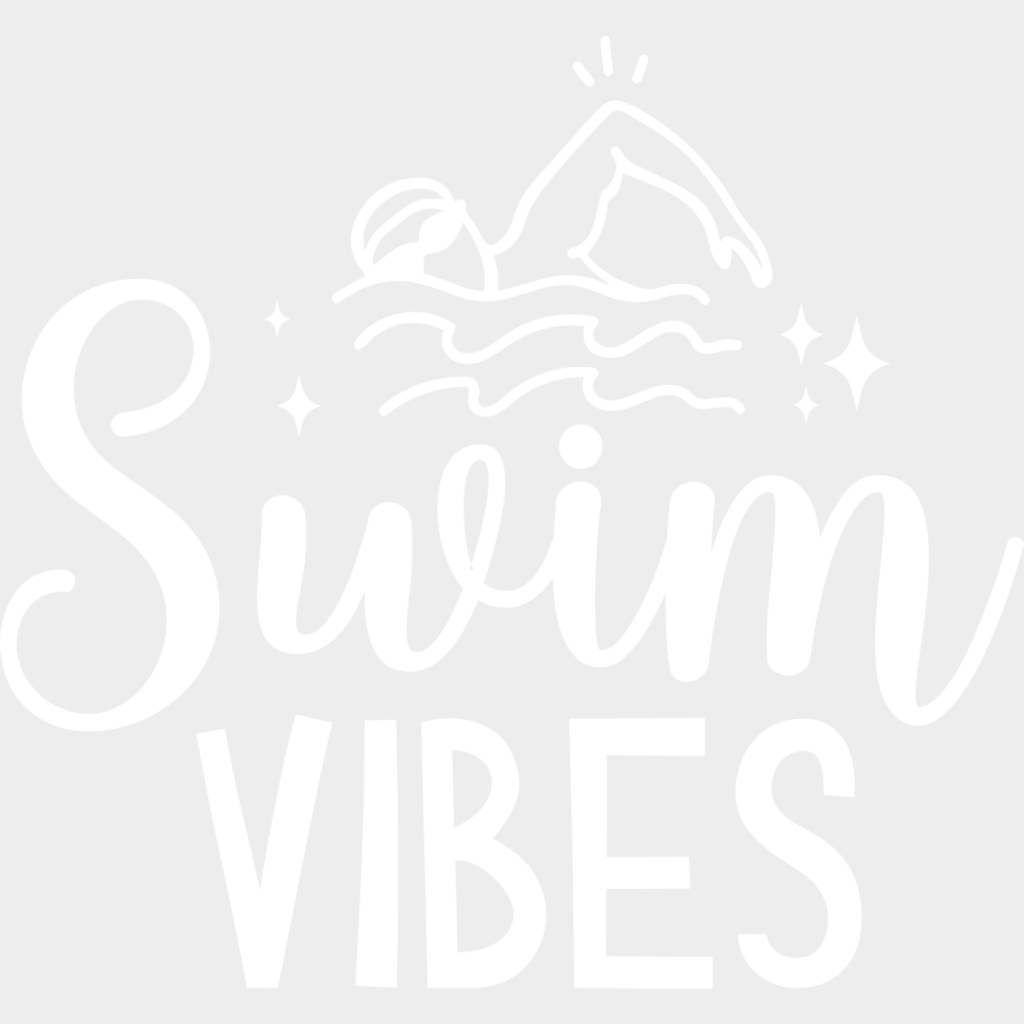 Swim Vibes - Swimming Dtf Heat Transfer Unisex S & M (10’’) / Light Color Design (See Imaging)