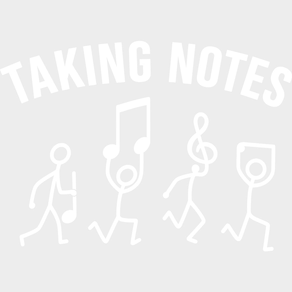 Taking Notes - Music DTF Transfers - Adult Unisex - S & M (10’’) / Light Color Design (See Imaging)