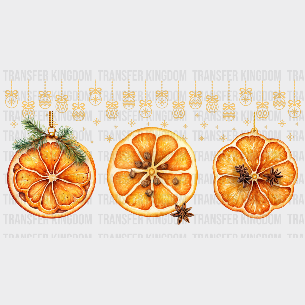 Tangerine Christmas Uv Dtf Wrap - Dtf Transfer