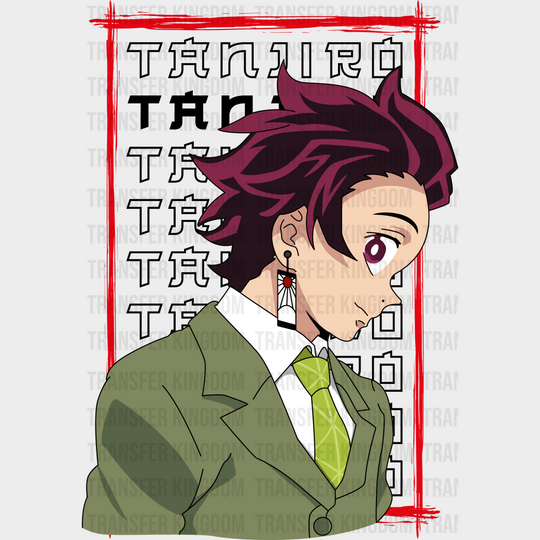 Tanjiro Green Suit Design - Demon Slayer Iron On Dtf Transfer