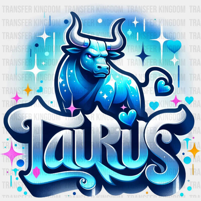 Taurus Blue And Pink - Zodiacs & Horoscopes DTF Transfer