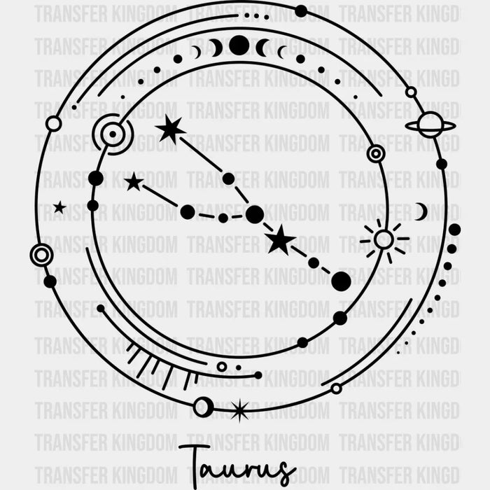 Taurus Constellation Design - Zodiac DTF Transfer
