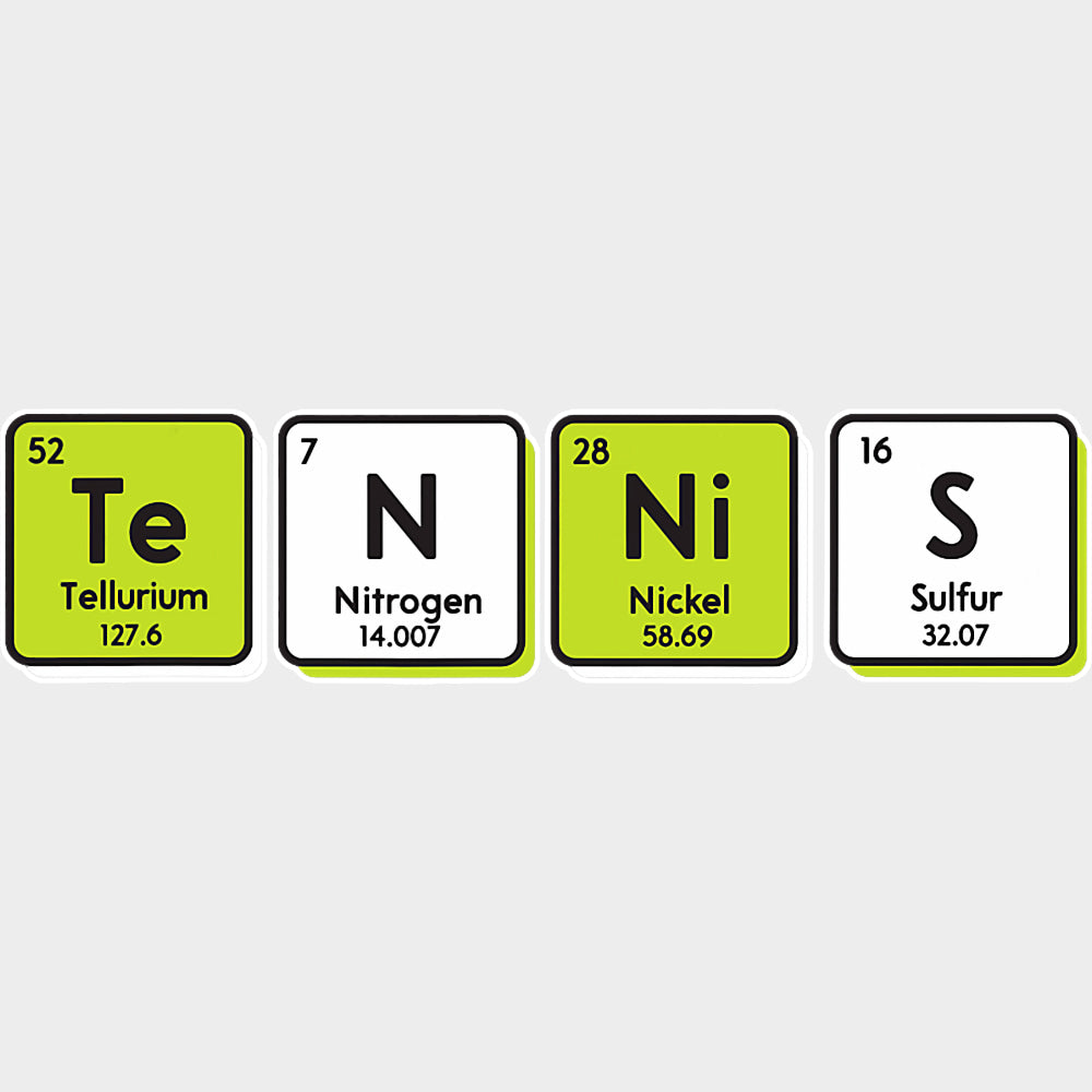 Te N Ni S Elements - Tennis DTF Transfers Adult Unisex - S & M (10’’) / Light Color Design (See Imaging)