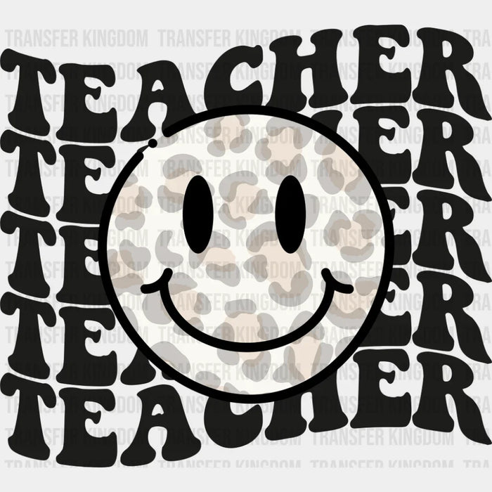 Teacher Retro Smiley - Teachers DTF Transfer