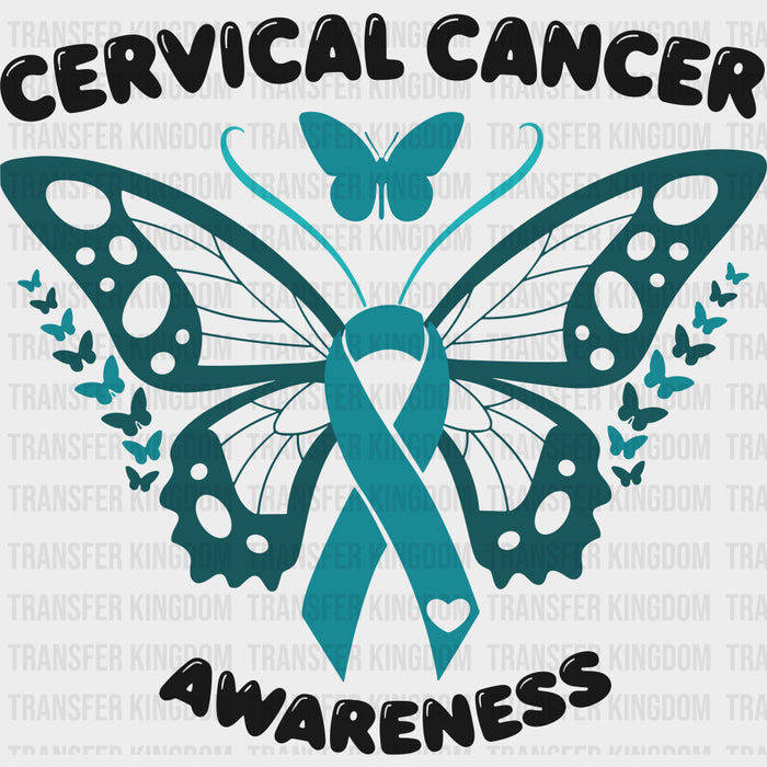 Teal Butterfly - Cervical Cancer DTF Transfers