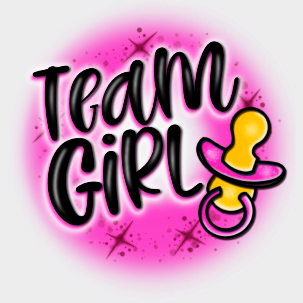 Team Boy And Girl - Gender Reveal DTF Transfer Adult Unisex - S & M (10’’) / Girl Design (See Imaging)