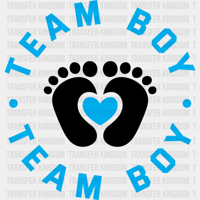 Team Boy Feet Design - Gender Reveal DTF Transfer