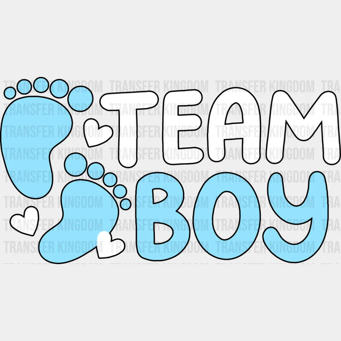 Team Boy Foot Print - Gender Reveal DTF heat transfer