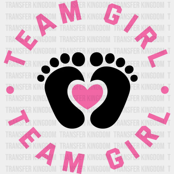 Team Girl Feet Design - Gender Reveal DTF Transfer