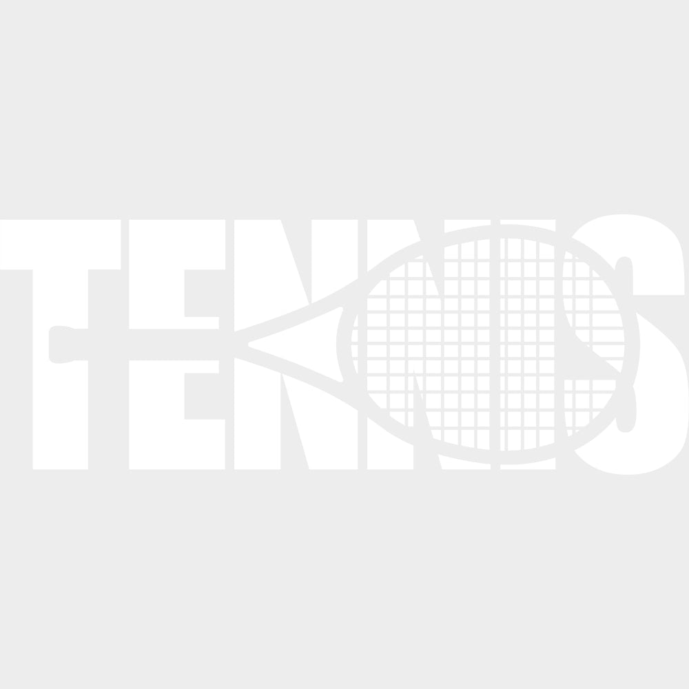 Tennis B&W Racket Design - Tennis DTF Transfers Adult Unisex - S & M (10’’) / Light Color Design (See Imaging)