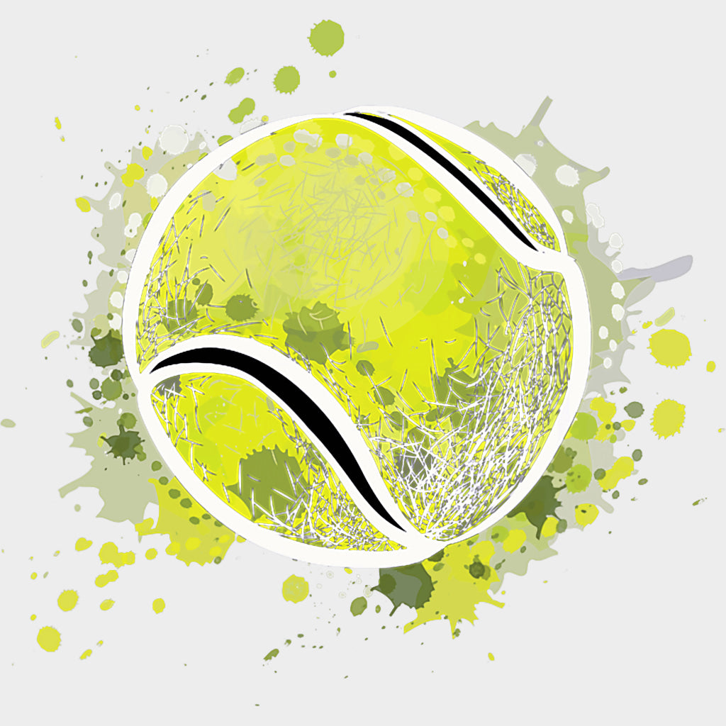 Tennis Ball Splash - Tennis DTF Transfers Adult Unisex - S & M (10’’) / Light Color Design (See Imaging)