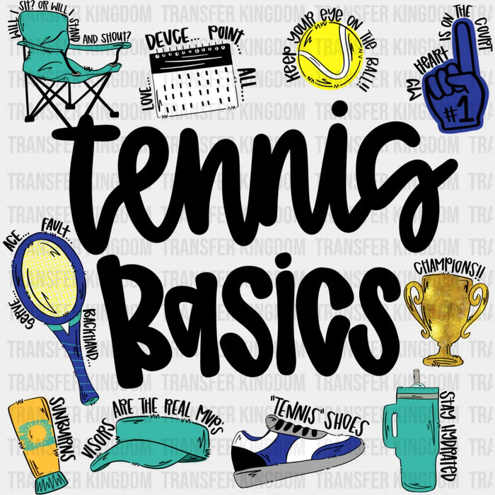 Tennis Basics - Tennis DTF Heat Transfer