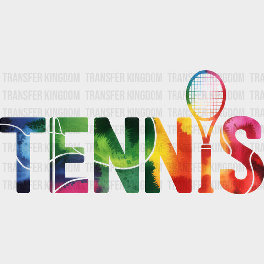Tennis Colorful Watercolor Design - Tennis DTF Transfers