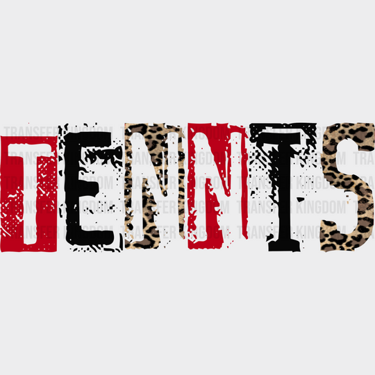 Tennis Design - Tennis Dtf Heat Transfer Unisex S & M (10’’) / Dark Color (See Imaging)