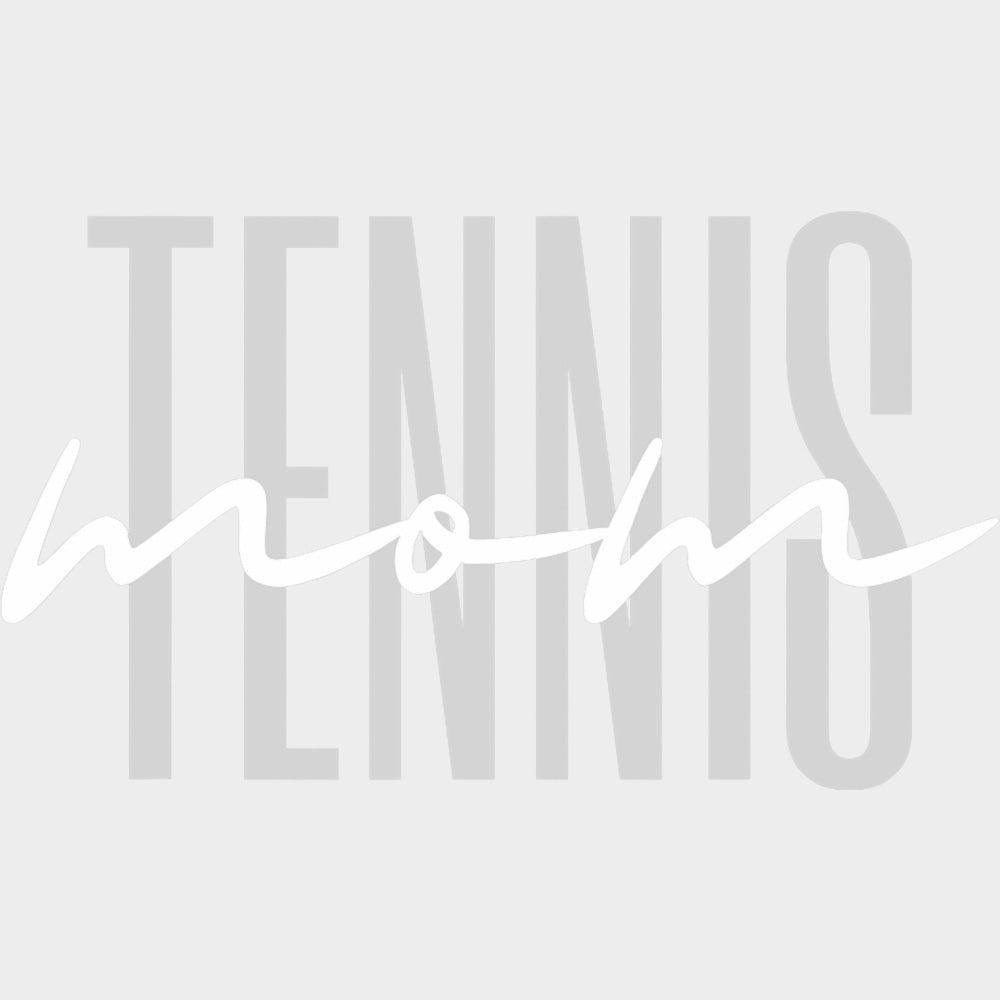 Tennis Mom B&W Design - Tennis DTF Transfers Adult Unisex - S & M (10’’) / Light Color Design (See Imaging)