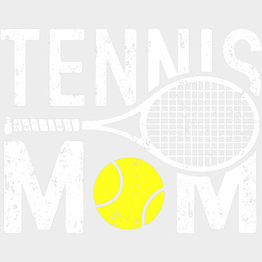 Tennis Mom Tennis Ball - Tennis DTF Transfers Adult Unisex - S & M (10’’) / Light Color Design (See Imaging)