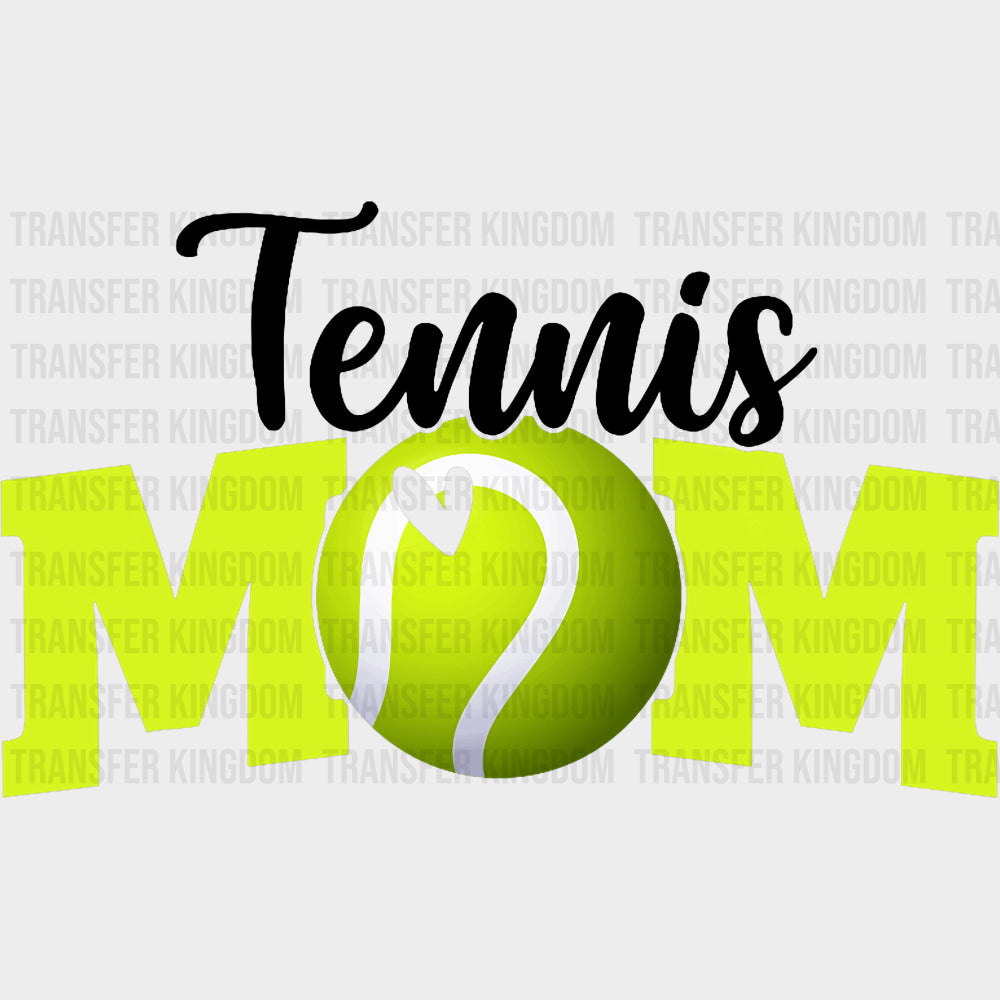 Tennis Mom Heart - Tennis DTF Transfers Adult Unisex - S & M (10’’) / Dark Color Design (See Imaging)