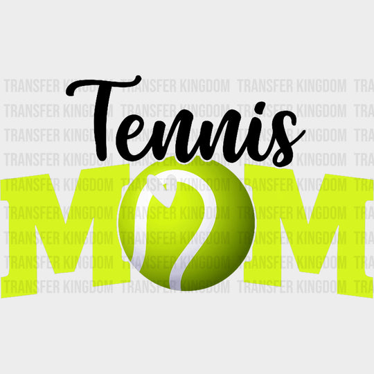 Tennis Mom Heart - Tennis DTF Transfers Adult Unisex - S & M (10’’) / Dark Color Design (See Imaging)