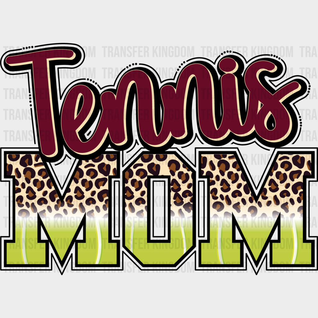 Tennis Mom Leopard Design - Dtf Heat Transfer