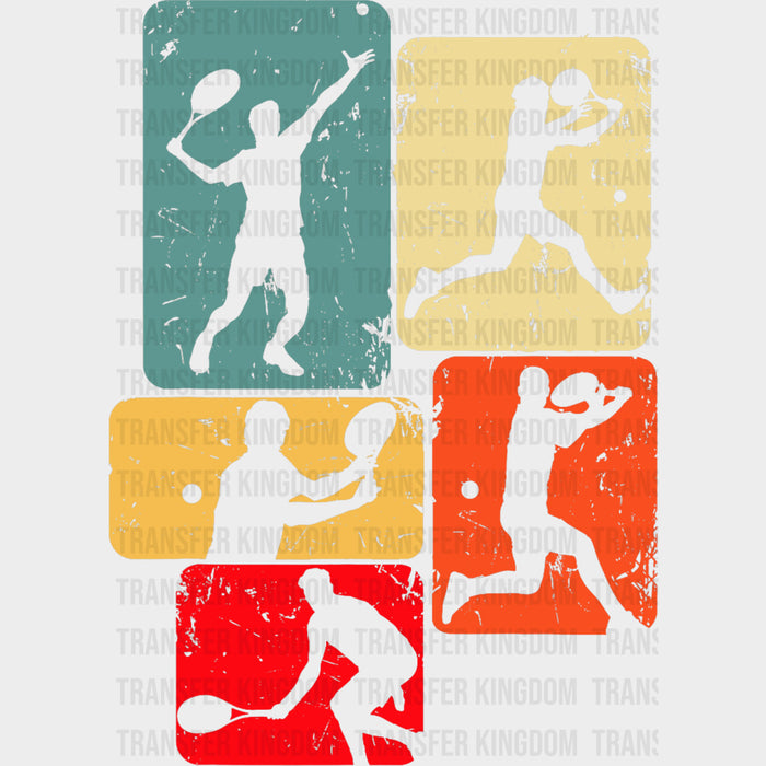 Tennis, Pannels Design - Tennis DTF Transfers