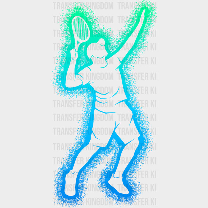Tennis Player, Colorful - Tennis DTF Transfers