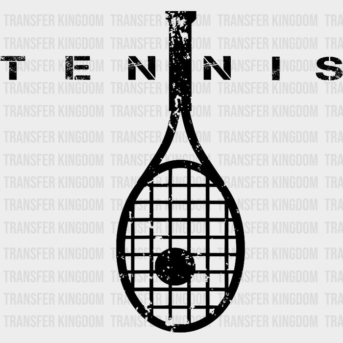Tennis Racket B&W - Tennis DTF Transfers