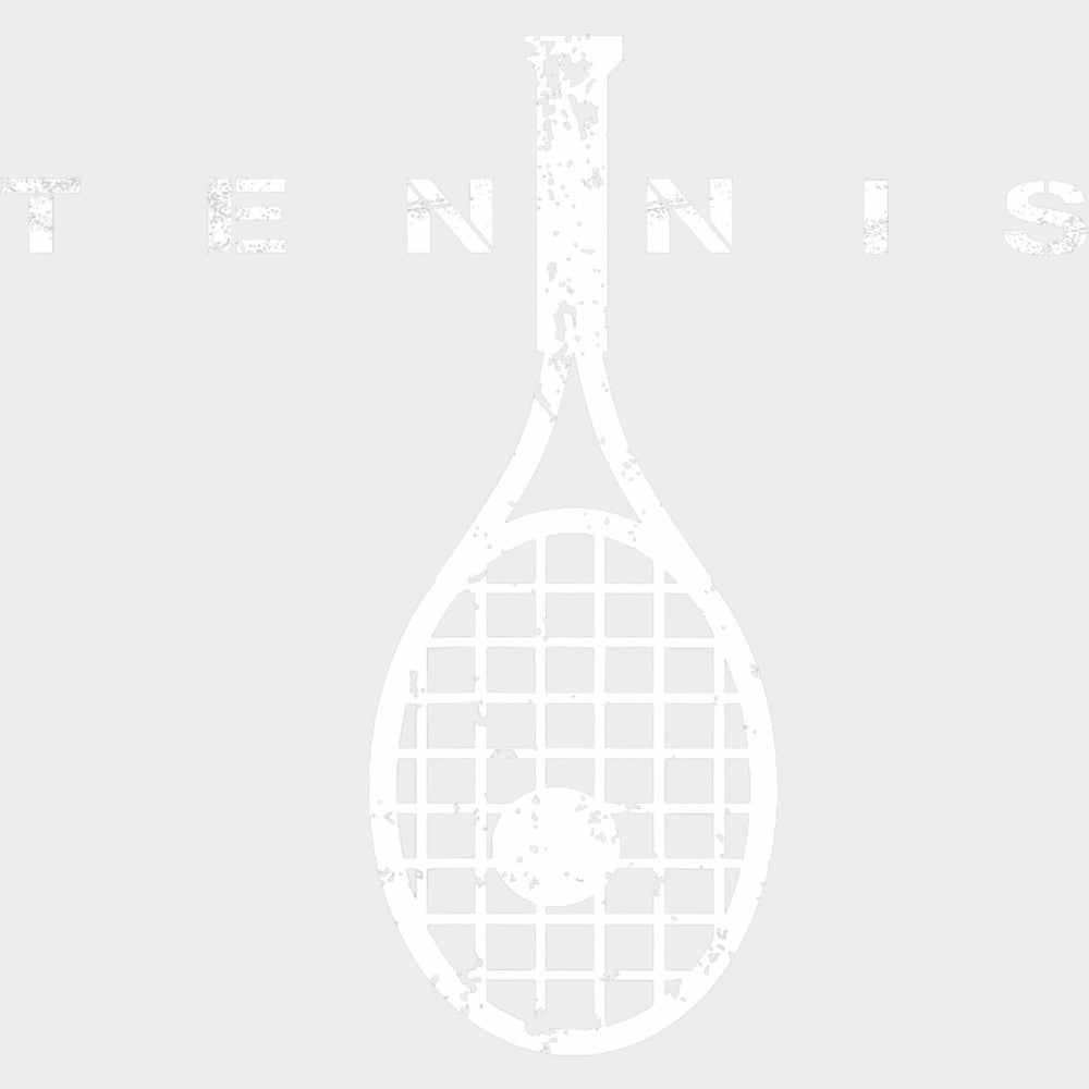 Tennis Racket B&W - Tennis DTF Transfers Adult Unisex - S & M (10’’) / Light Color Design (See Imaging)