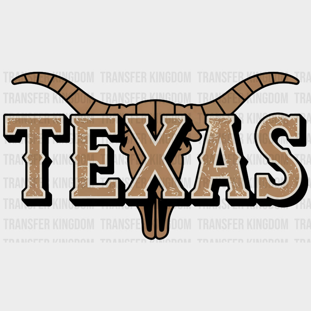 Texas Bull Skull - States & Cities DTF Transfer