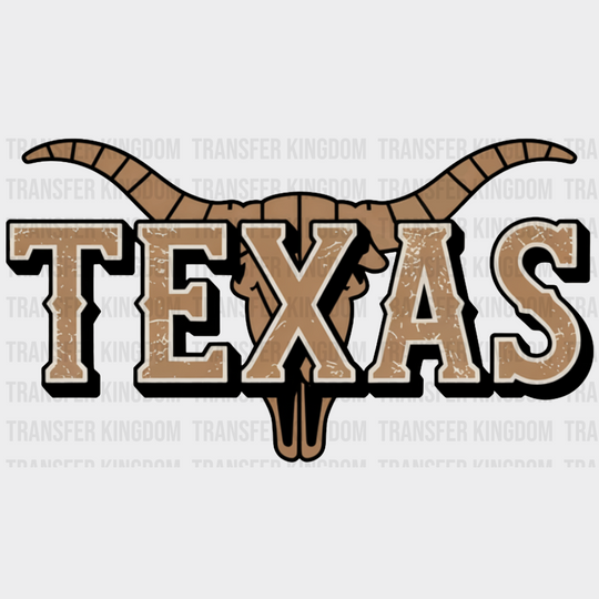 Texas Bull Skull - States & Cities DTF Transfer