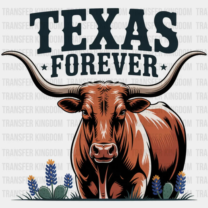 Texas Forever Bull Design - States & Cities DTF Transfer