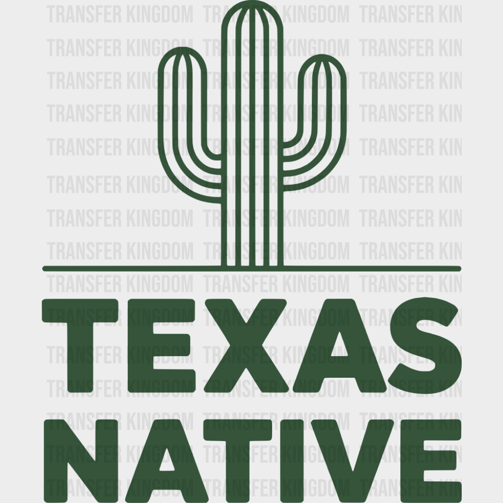 Texas Native Cactus Design - States & Cities DTF Transfer