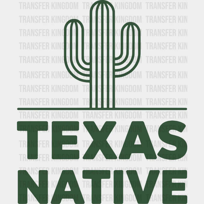 Texas Native Cactus Design - States & Cities DTF Transfer