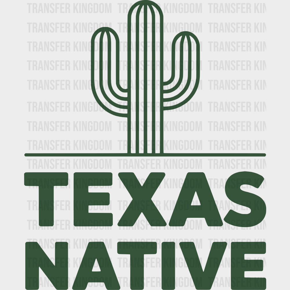 Texas Native Cactus Design - States & Cities DTF Transfer