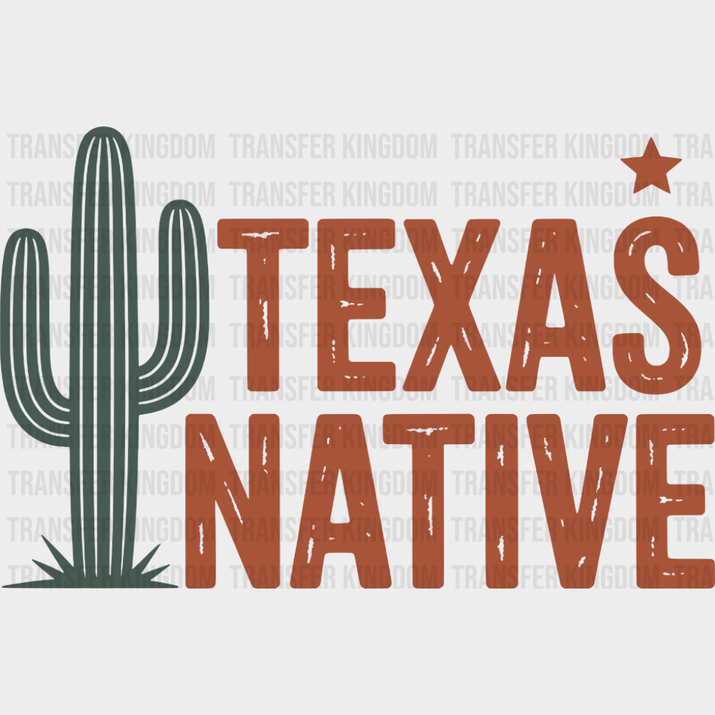 Texas Native Cactus - States & Cities DTF Transfer