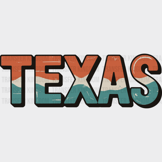 Texas Red White Green - States & Cities DTF Transfer