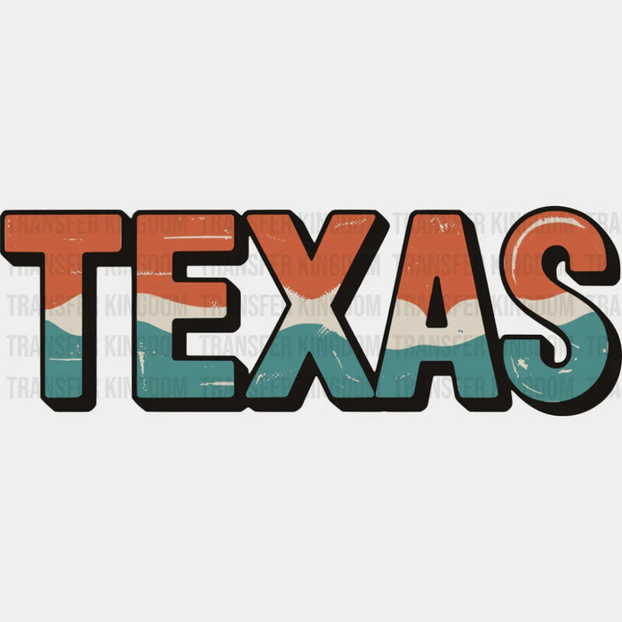 Texas Red White Green - States & Cities DTF Transfer