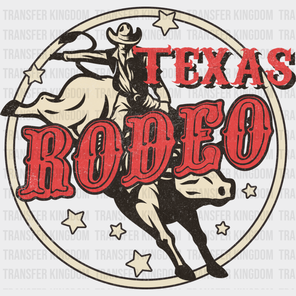 Texas Rodeo Circular Design - Rodeo DTF Transfer