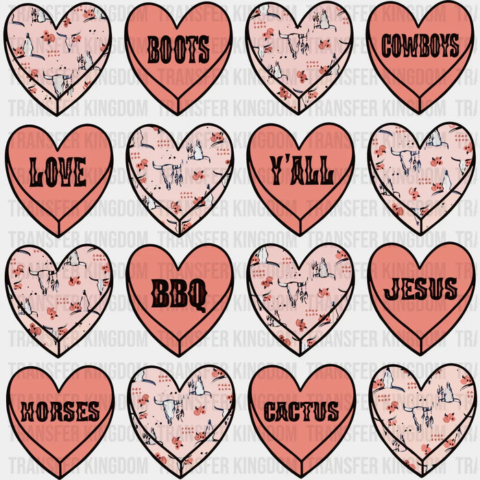 Texas Valentine's Day Design - DTF heat transfer